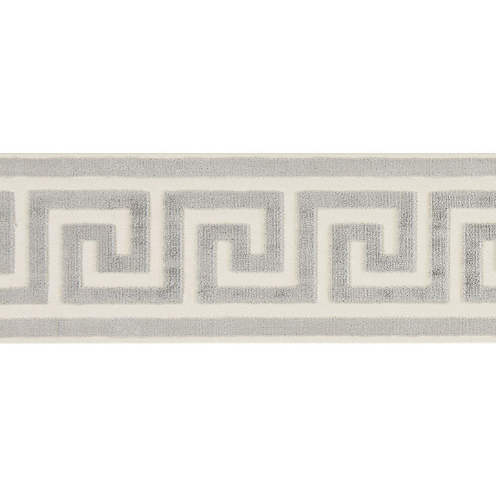 Scalamandre: Greek Key Velvet Tape SC 0003 T3279 Smoke