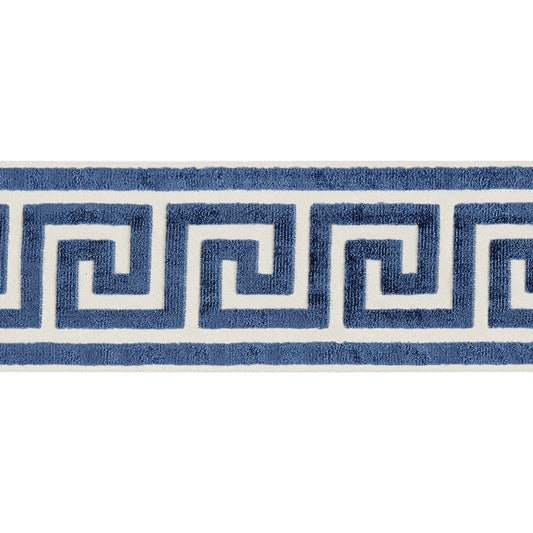 Scalamandre: Greek Key Velvet Tape SC 0005 T3279 Indigo