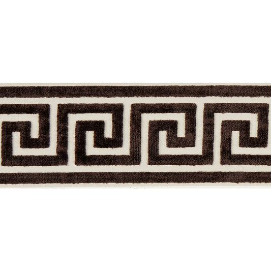 Scalamandre: Greek Key Velvet Tape SC 0006 T3279 Espresso