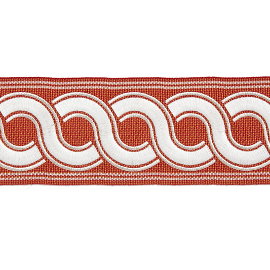 Scalamandre: Guilloche Embroidered Tape SC 0004 T3283 Coral