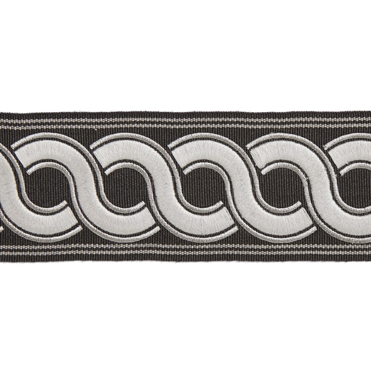 Scalamandre: Guilloche Embroidered Tape SC 0005 T3283 Charcoal