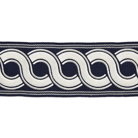 Scalamandre: Guilloche Embroidered Tape SC 0006 T3283 Indigo