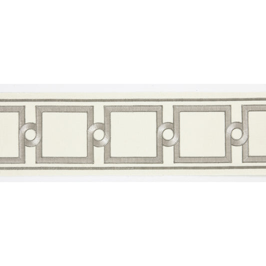 Scalamandre: Square Link Embroidered Tape SC 0001 T3287 Platinum