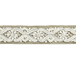 Scalamandre: Linnea Embroidered Tape SC 0001 T3298 Flax