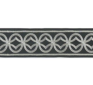 Scalamandre: Athena Embroidered Tape SC 0004 T3305 Charcoal