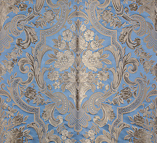 Old World Weavers for Scalamandre: Luigi XV Damask ZA 0041 LUXV Blue Topaz
