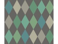 Cole & Son WP: Whimsical Punchinello 103/2007.CS.0 Teal on Charcoal