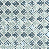 Molly Mahon for Schumacher: Pattee Hand Block Print 179301 Blue