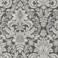 Scalamandre: Elizabeth Damask Embroidery SC 0004 27086 Charcoal