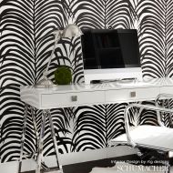 Schumacher: Zebra Palm Wallpaper 5006932 Ebony