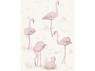 Cole & Son WP: Contemporary Restyled Flamingos 95/8045.CS.0 Pink/White