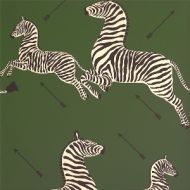 Scalamandre: Zebras Wallpaper SC 0004 WP81388M Serengeti Green