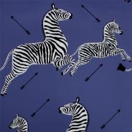 Scalamandre: Zebras Wallpaper SC 0008 WP81388M Denim