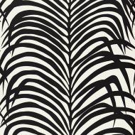 Schumacher: Zebra Palm Wallpaper 5006932 Ebony