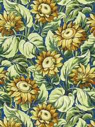 Grey Watkins for Scalamandre: Sunflower Print GW 0002 16631 Cobalt