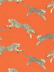 Scalamandre: Leaping Cheetah Cotton Print SC 0002 16634 Clementine