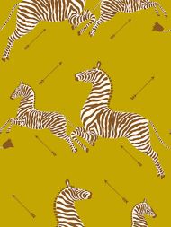 Scalamandre: Zebras Vinyl Wallpaper SC 0002 WP81388MV Zanzibar Gold