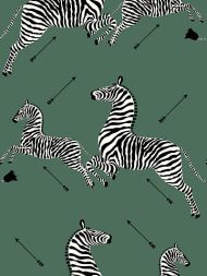Scalamandre: Zebras Vinyl Wallpaper SC 0004 WP81388MV Serengeti Green