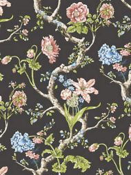 Scalamandre: Andrew Jackson Floral SC 0004 WP88432 Noir