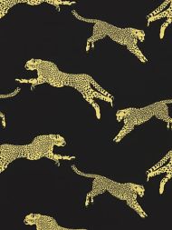 Scalamandre: Leaping Cheetah Cotton Print SC 0006 16634 Black Magic