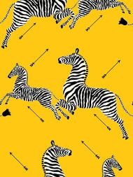 Scalamandre: Zebras Vinyl Wallpaper SC 0006 WP81388MV Yellow