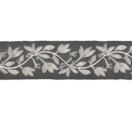 Scalamandre: Laurel Embroidered Tape SC 0004 T3292 Charcoal